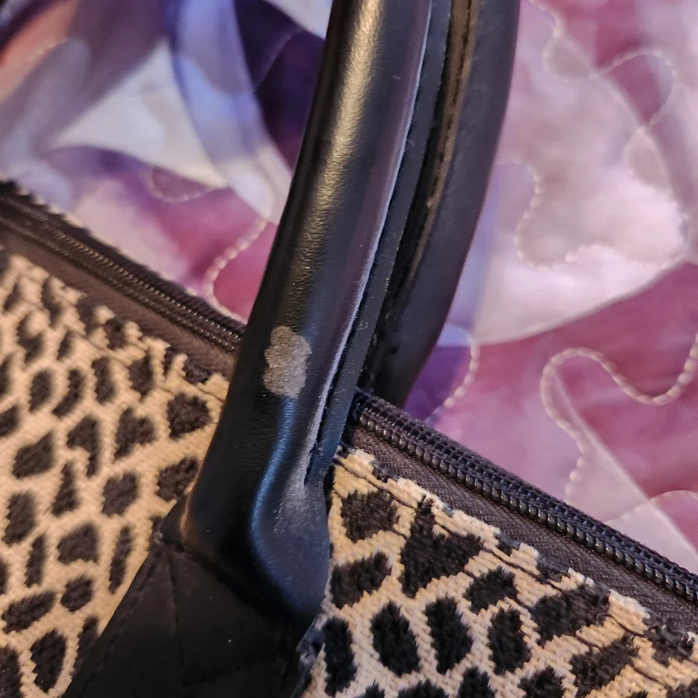 Vintage DVF Diane Von Furstenberg Tote Leopard CarryOn  Duffle Weekender Bag - Picture 11 of 12